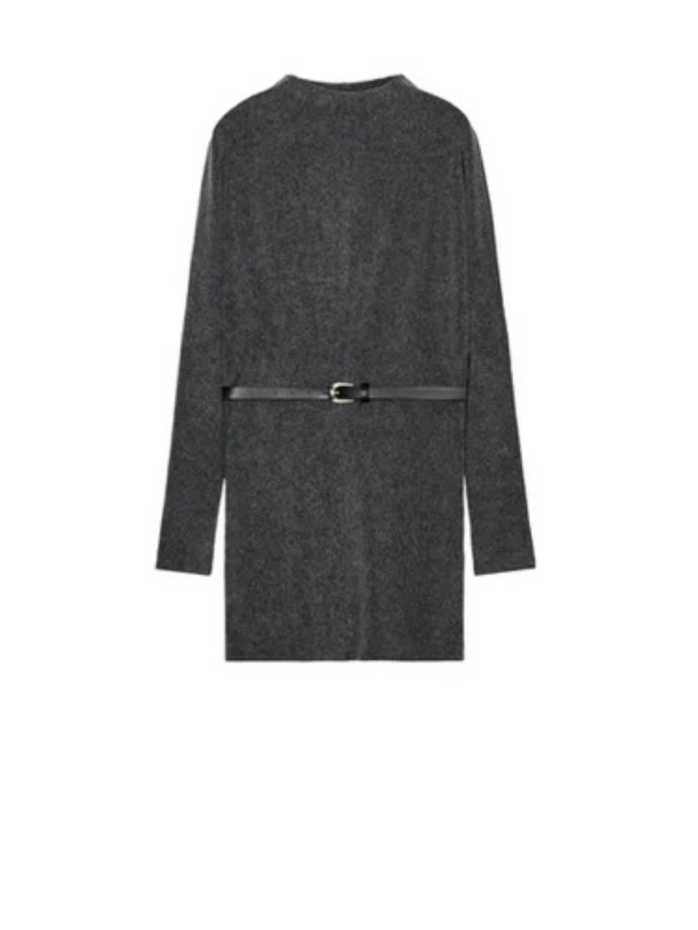 Zara Charcoal Gray Belted Mini Dress